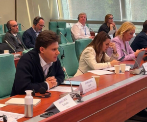 Evgeny Andreichyk during a working meeting at the Parliamentary Assembly of the Council of Europe autumn session.